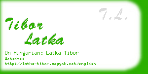 tibor latka business card